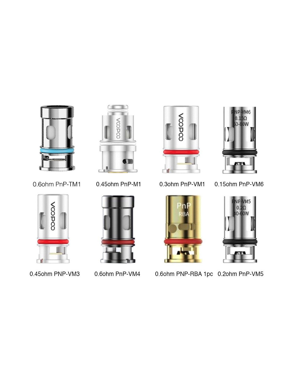 RÉSISTANCES PNP / 5PCS - VOOPOO-Ecigarettes-alavape.com