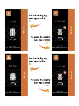 RÉSISTANCES ZEUS SUBOHM Z SERIES / 5PCS - GEEKVAPE-Ecigarettes-alavape.com