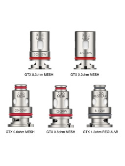 RÉSISTANCES GTX / 5PCS - VAPORESSO-Ecigarettes-alavape.com