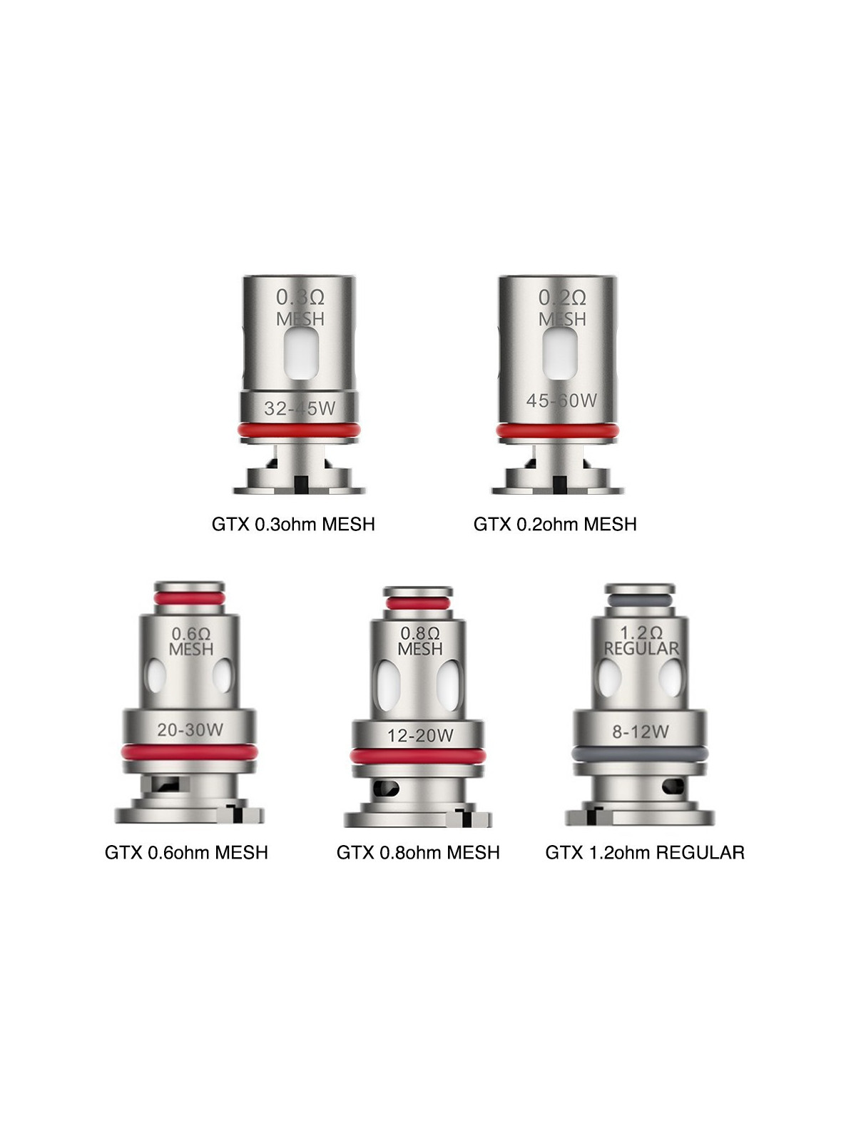 RÉSISTANCES GTX / 5PCS - VAPORESSO-Ecigarettes-alavape.com