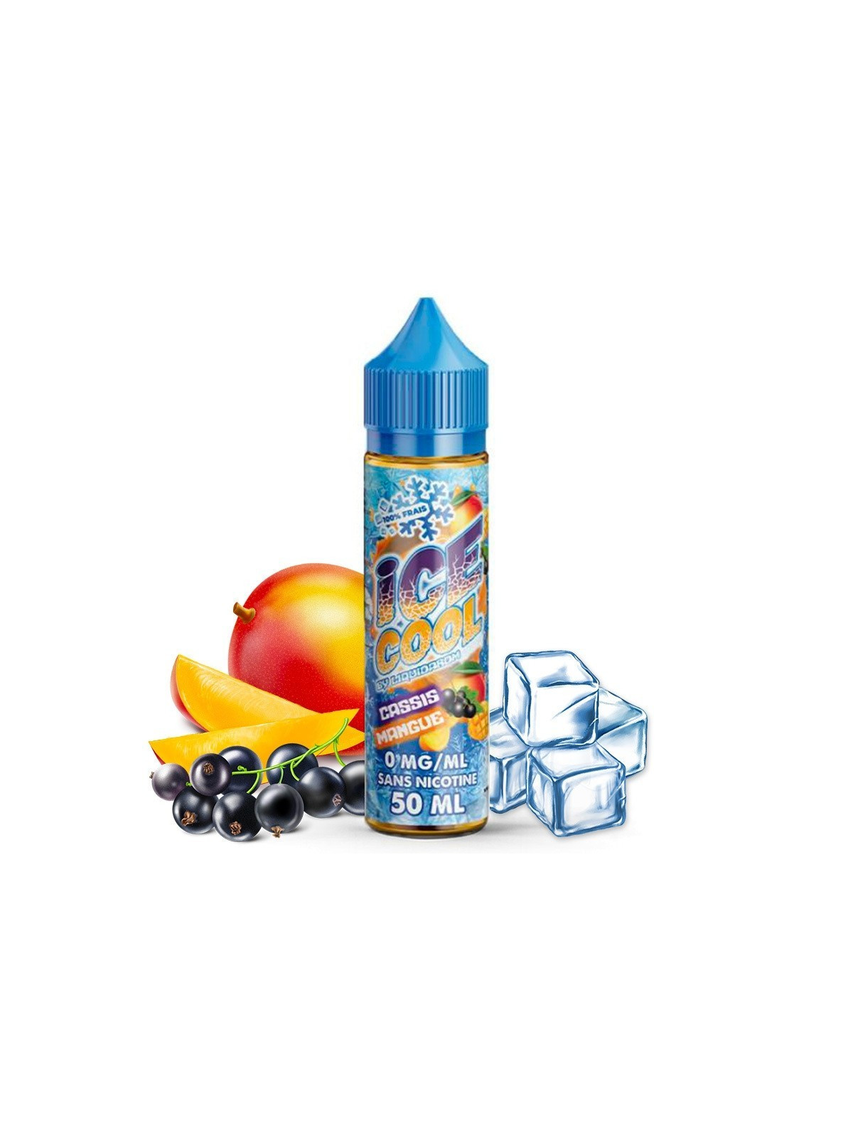 E LIQUIDE CASSIS MANGUE 50ML - ICE COOL--alavape.com