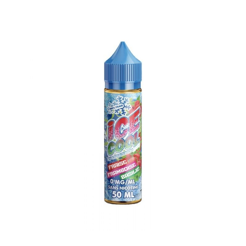 E LIQUIDE FRAISE FRAMBOISE BASILIC 50ML - ICE COOL--alavape.com