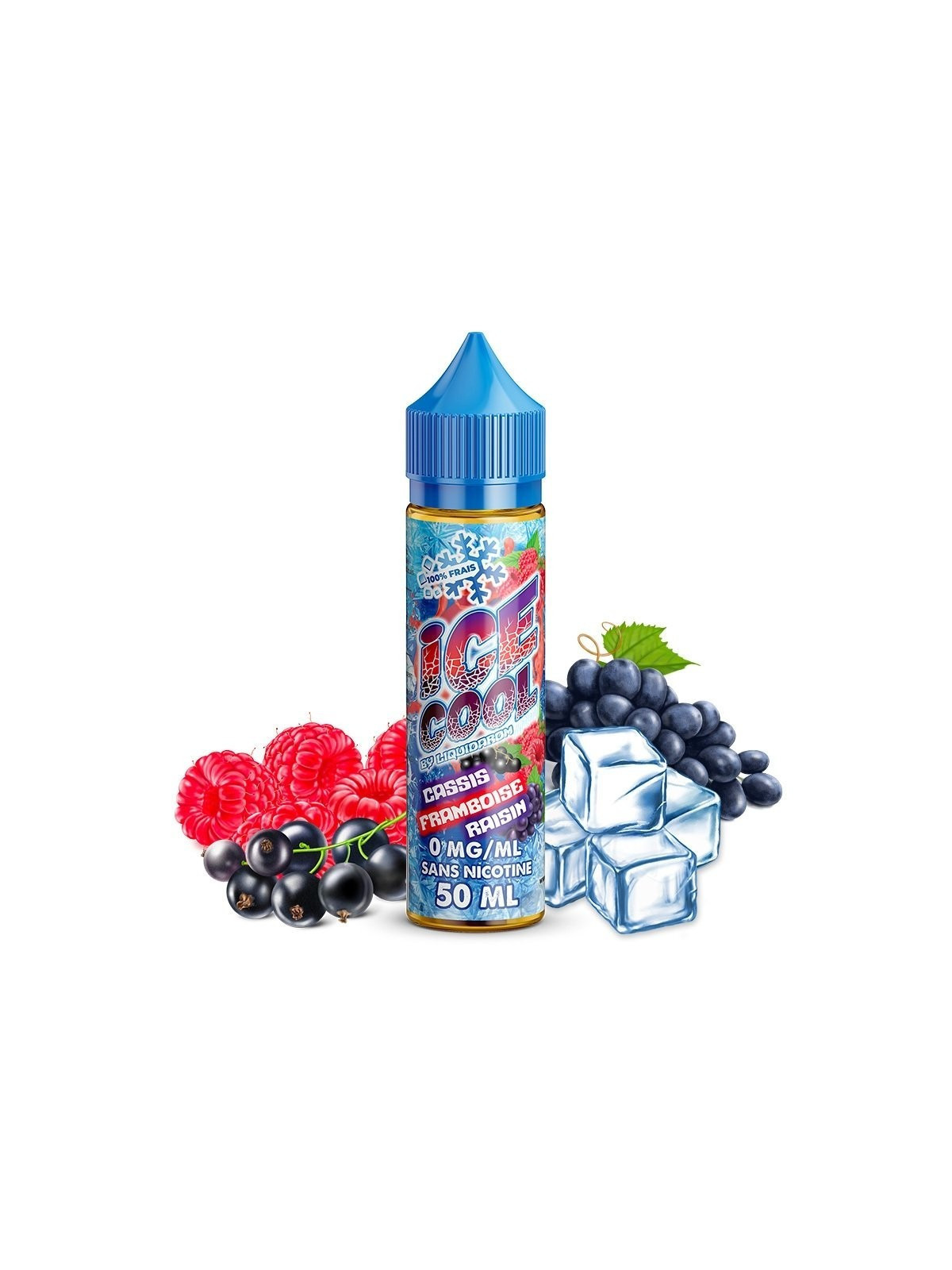 E LIQUIDE CASSIS FRAMBOISE RAISIN 50ML - ICE COOL--alavape.com