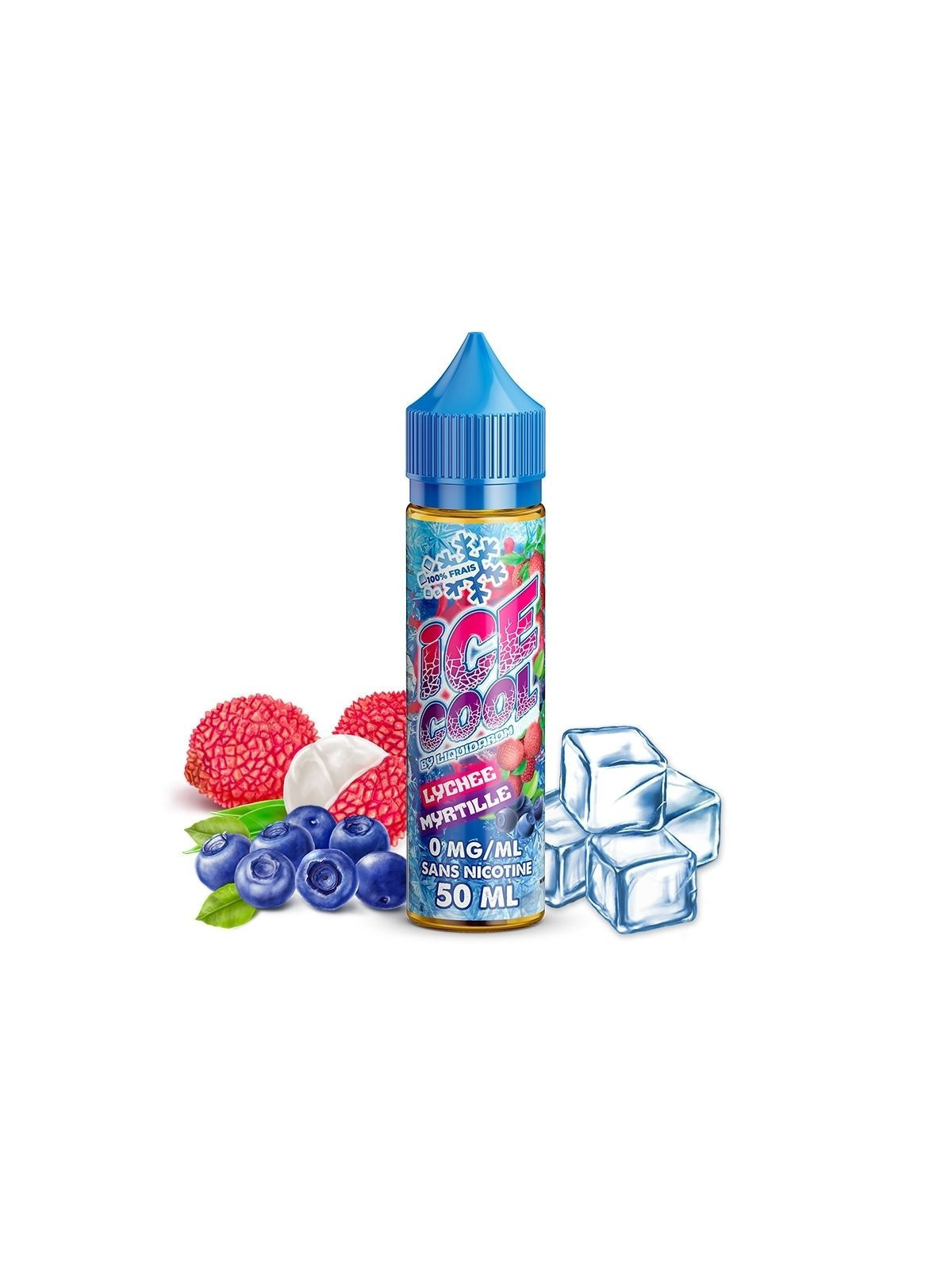 E LIQUIDE LYCHEE MYRTILLE 50ML - ICE COOL--alavape.com
