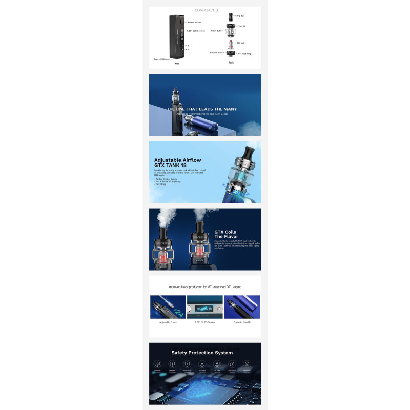KIT GTX ONE - VAPORESSO-Ecigarettes-alavape.com