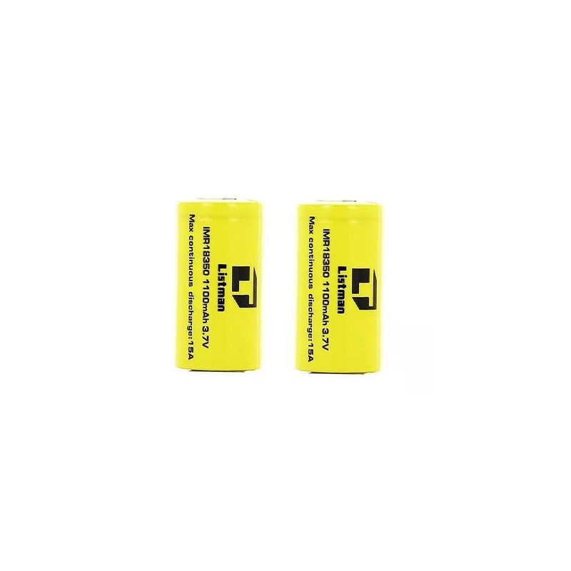 ACCU 18350 1100MAH 9A - LISTMAN-Ecigarettes-alavape.com