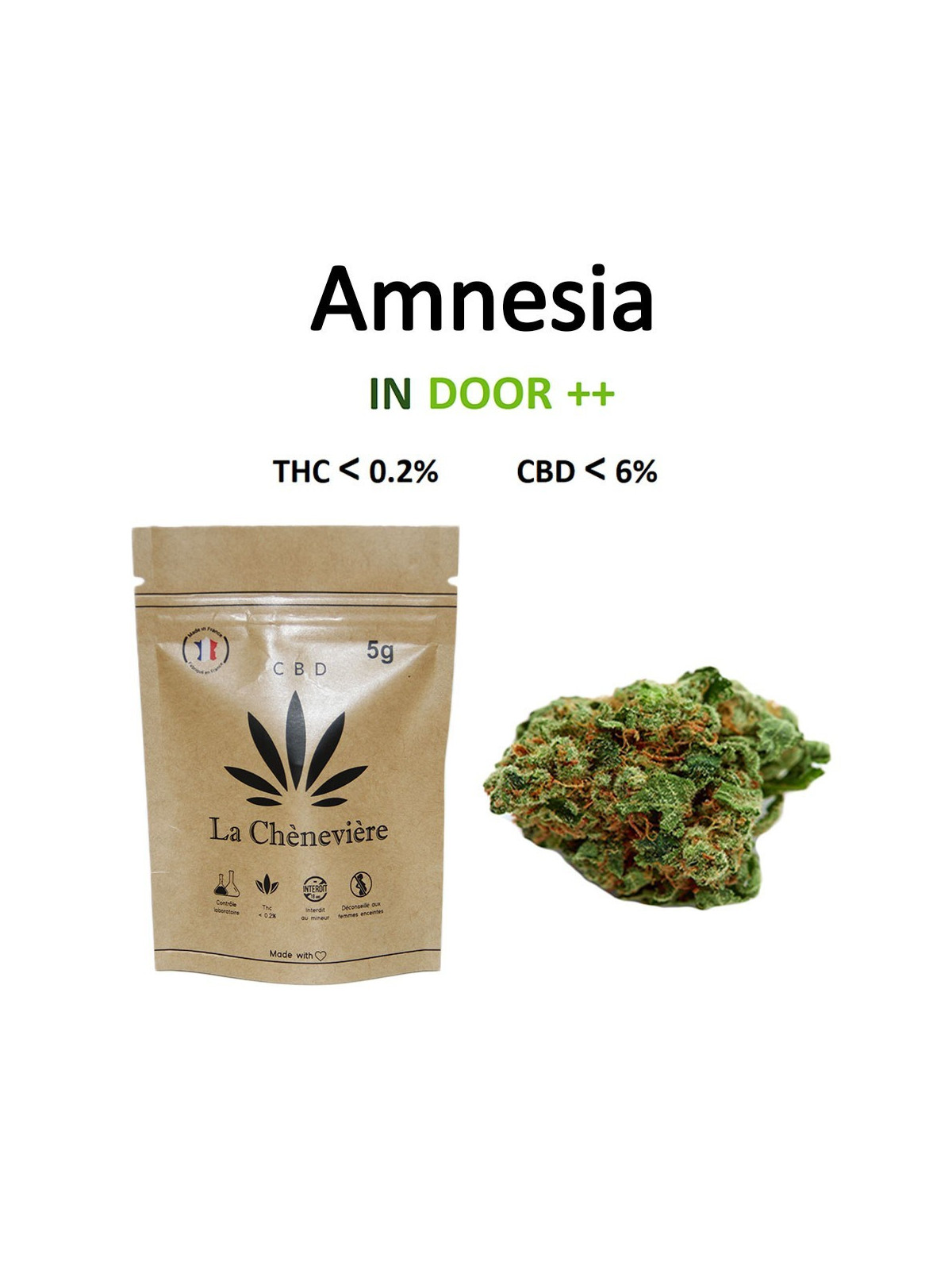 AMNESIA HAZE FLEUR - LA CHÈNEVIÈRE CBD-CBD-alavape.com