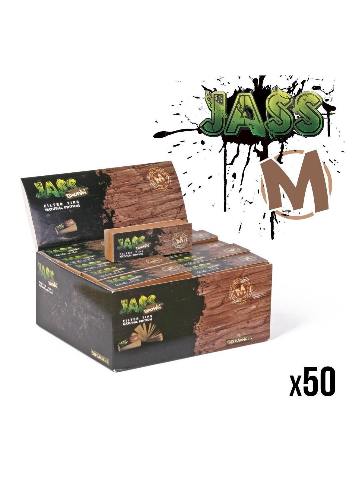 FILTER TIPS JASS BROWN / 50PCS FILTRE-Accessoires-alavape.com