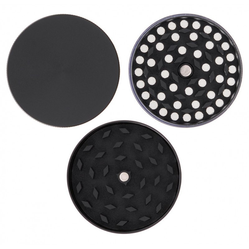 GRINDER METAL NOIR 5CM 3 ÉLÉMENTS-Accessoires-alavape.com