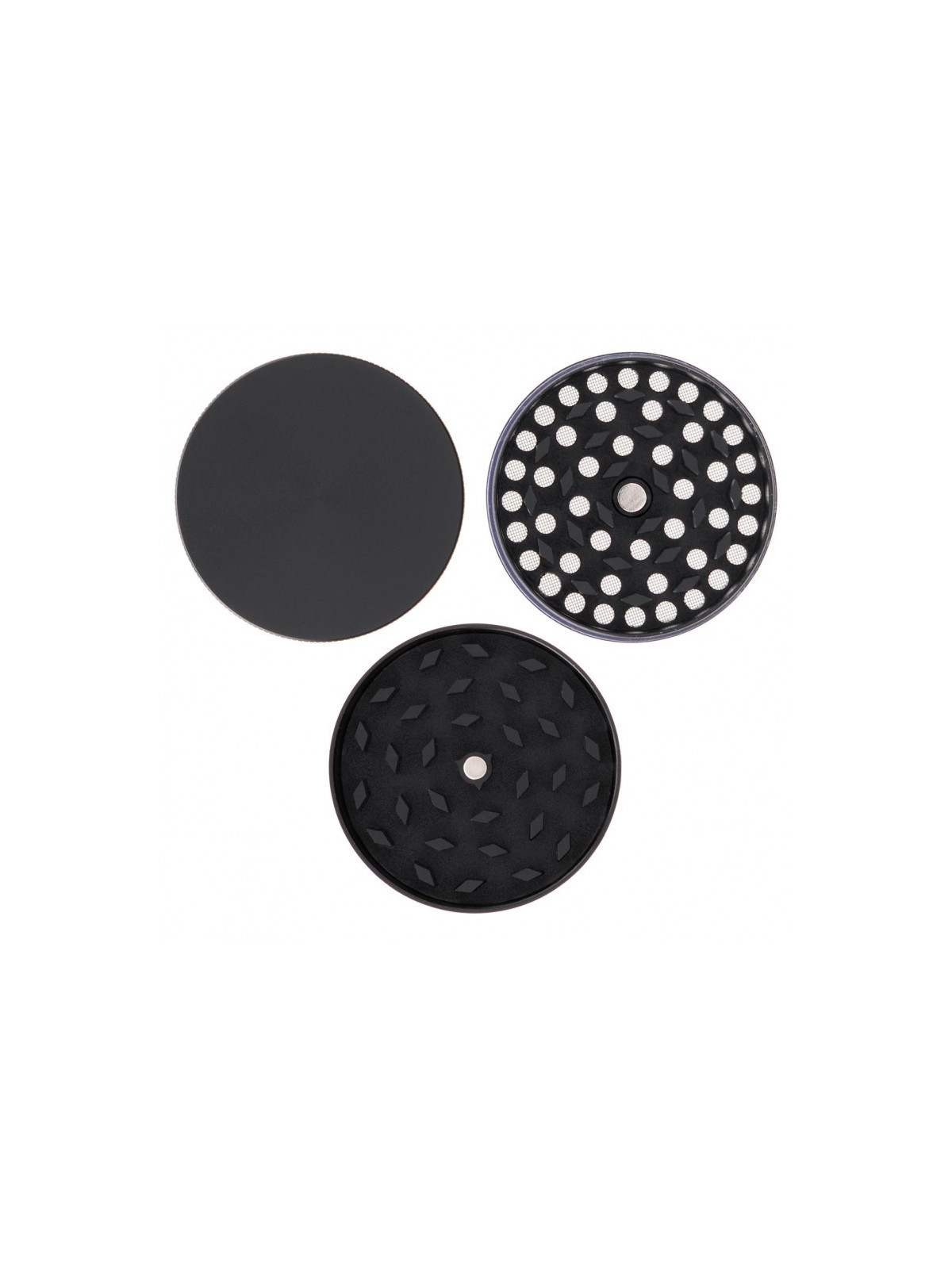 GRINDER METAL NOIR 5CM 3 ÉLÉMENTS-Accessoires-alavape.com