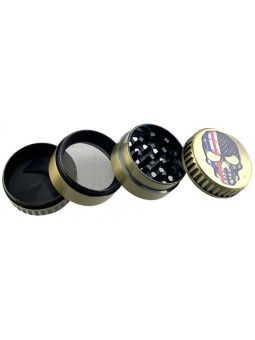 GRINDER METAL CRANE 4CM 4 PARTIES (26018)-CBD-alavape.com