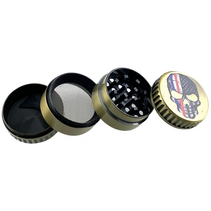 GRINDER METAL CRANE 4CM 4 PARTIES (26018)-CBD-alavape.com