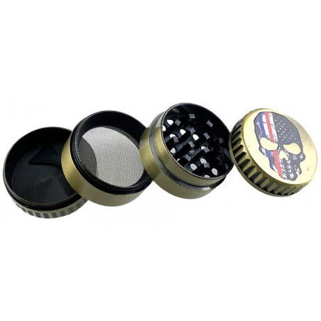 GRINDER METAL CRANE 4CM 4 PARTIES (26018)-CBD-alavape.com