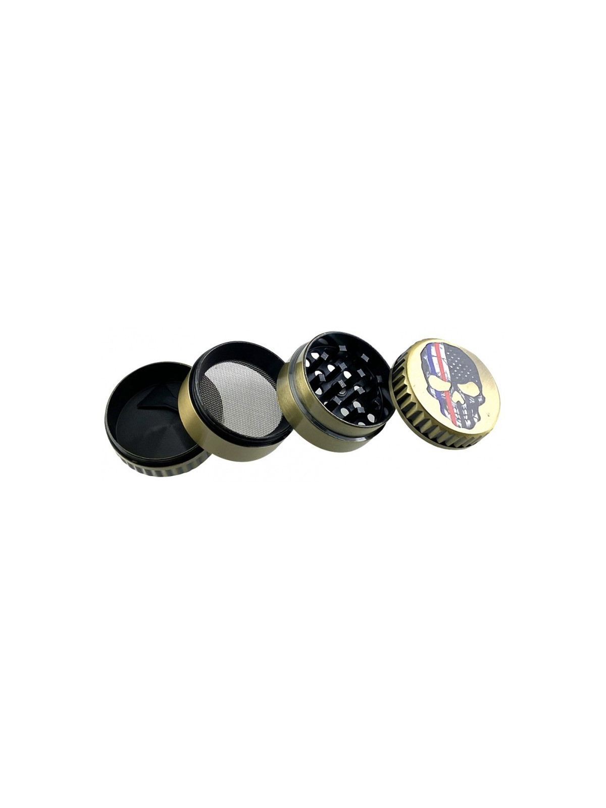 GRINDER METAL CRANE 4CM 4 PARTIES (26018)-CBD-alavape.com