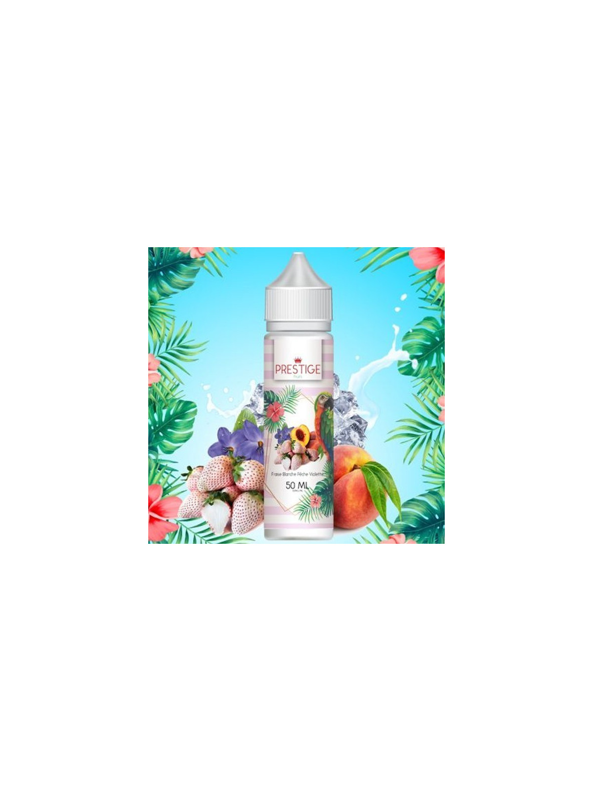 E LIQUIDE FRAISE BLANCHE PECHE VIOLETTE 50ML - PRESTIGE FRUITS--alavape.com