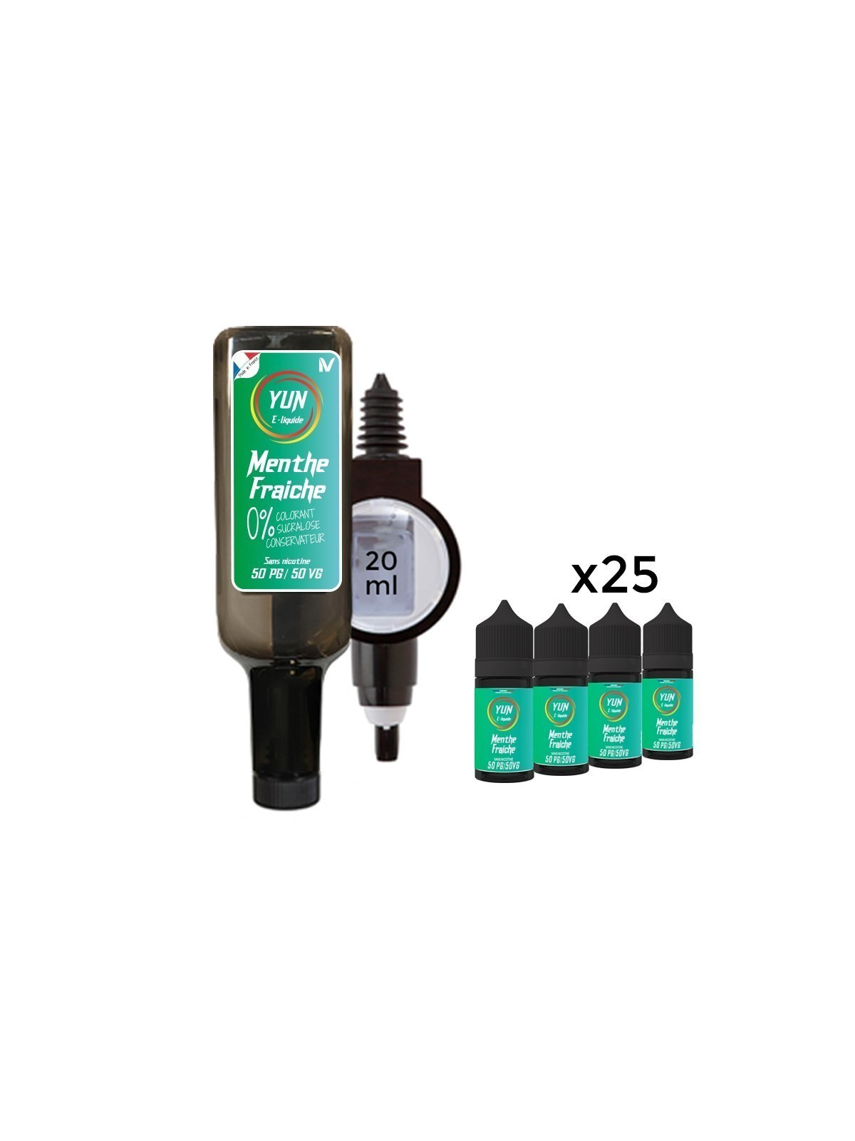 E LIQUIDE MENTHE FRAÎCHE 500ML - JUICE BAR YUN--alavape.com