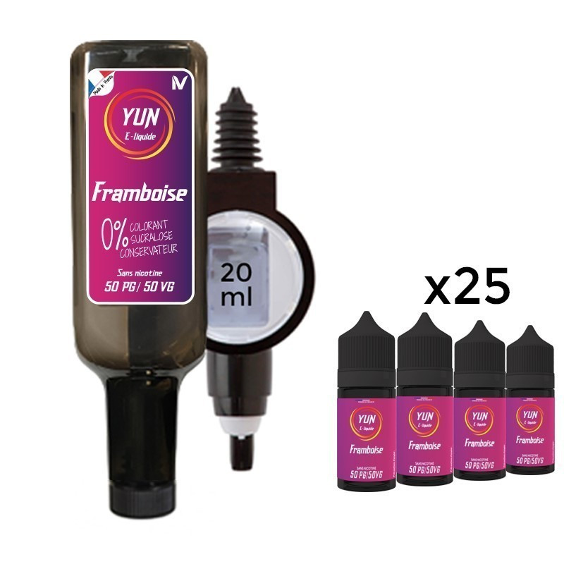 E LIQUIDE FRAMBOISE 500ML - JUICE BAR YUN--alavape.com