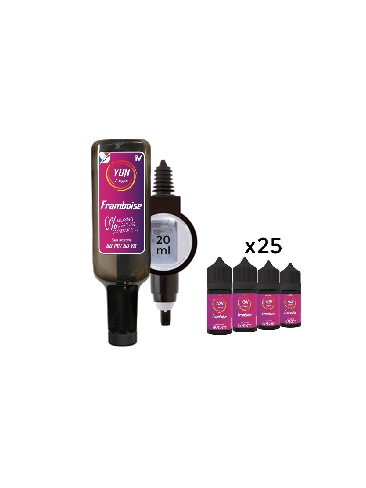 E LIQUIDE FRAMBOISE 500ML - JUICE BAR YUN--alavape.com