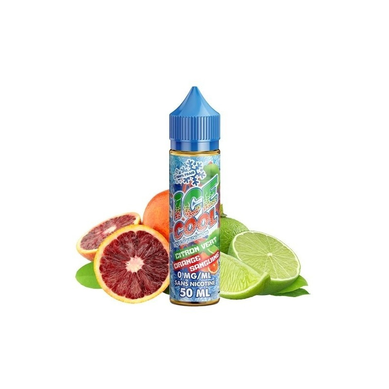 E LIQUIDE CITRON VERT ORANGE SANGUINE 50ML - ICE COOL--alavape.com