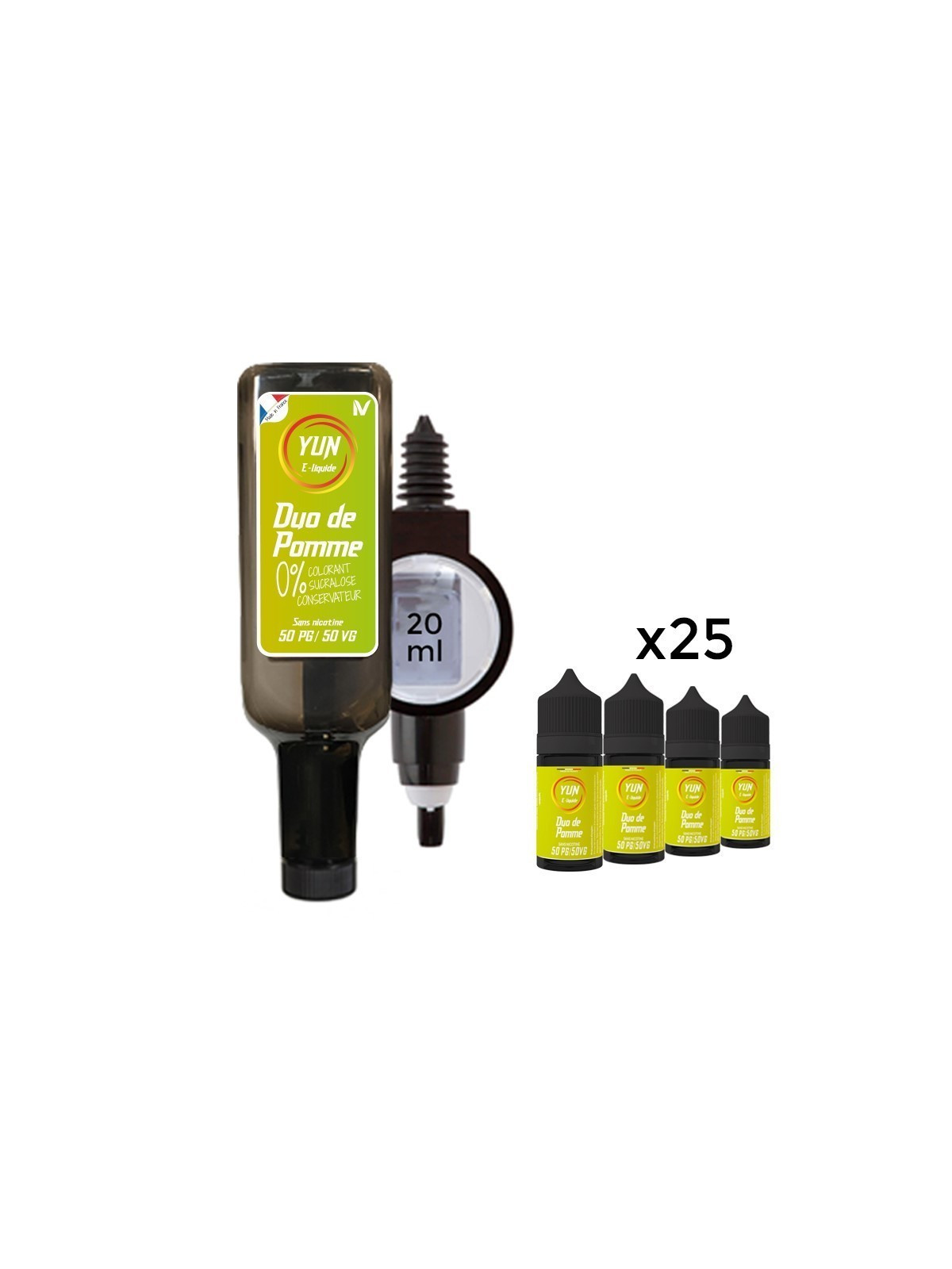 E LIQUIDE DUO DE POMME 500ML - JUICE BAR YUN--alavape.com