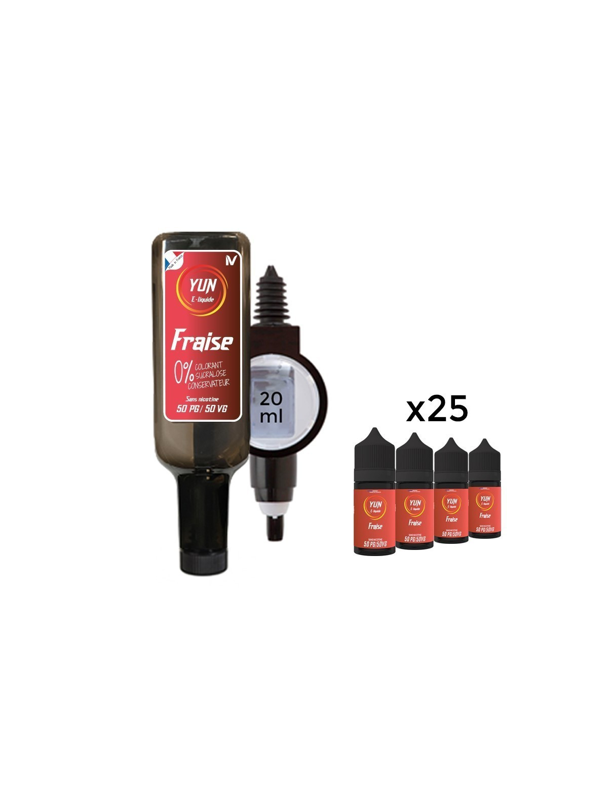 E LIQUIDE FRAISE 500ML - JUICE BAR YUN--alavape.com