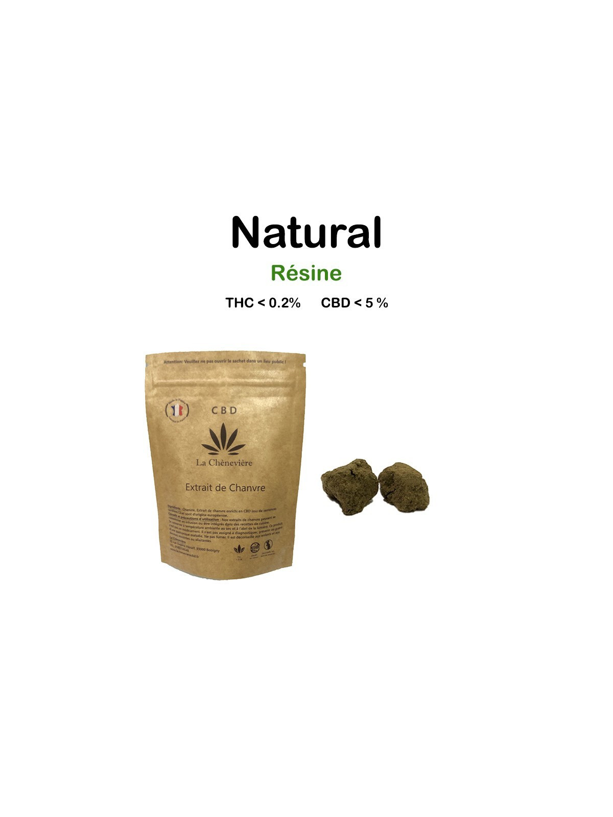 RESINE NATUREL - LA CHÈNEVIÈRE CBD-CBD-alavape.com