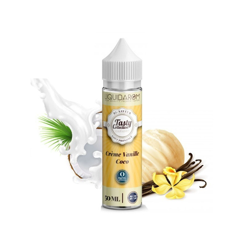 E LIQUIDE CREME VANILLE COCO 50ML - TASTY COLLECTION--alavape.com