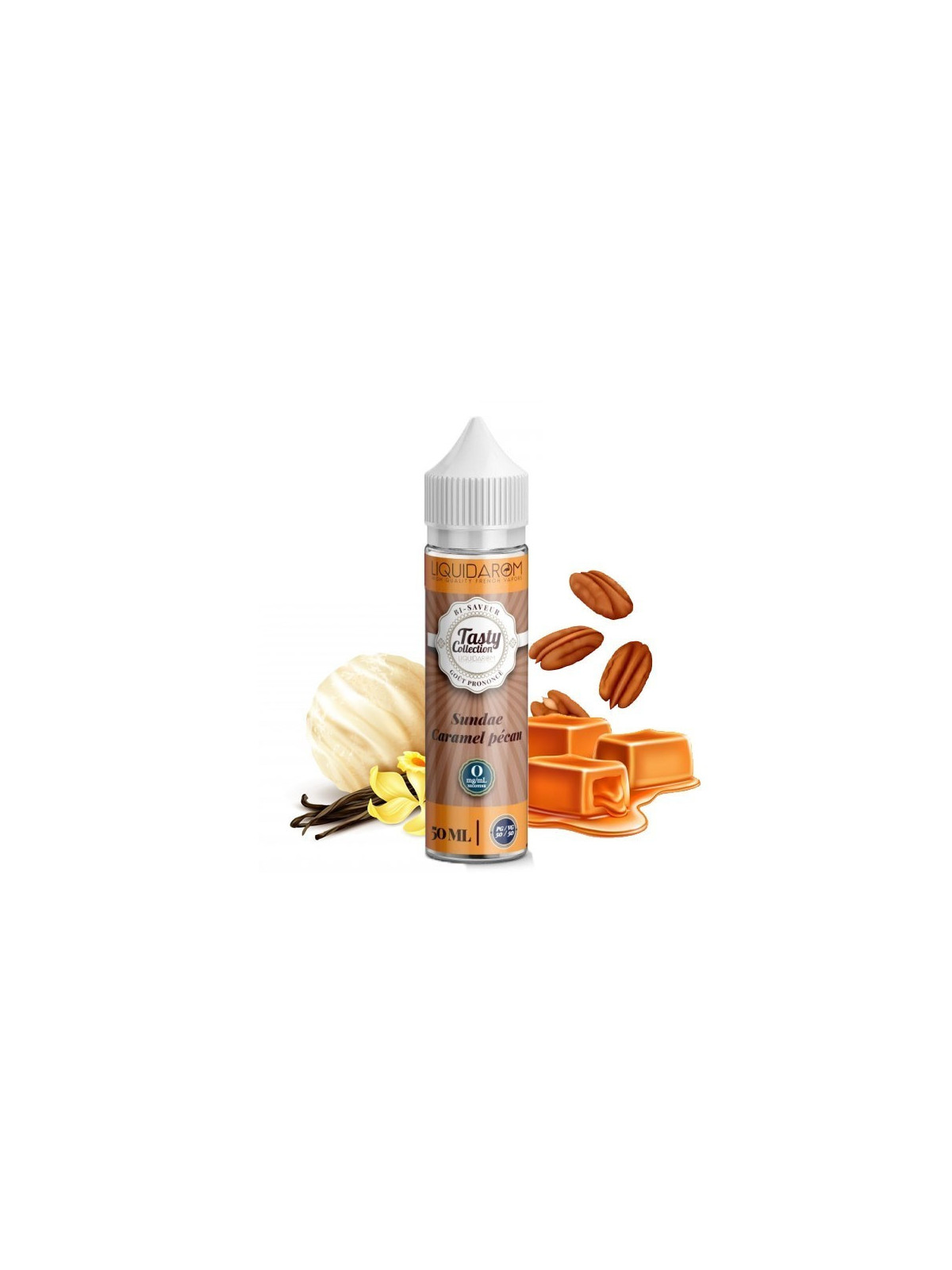 E LIQUIDE SUNDAE CARAMEL PECAN 50ML - TASTY COLLECTION--alavape.com