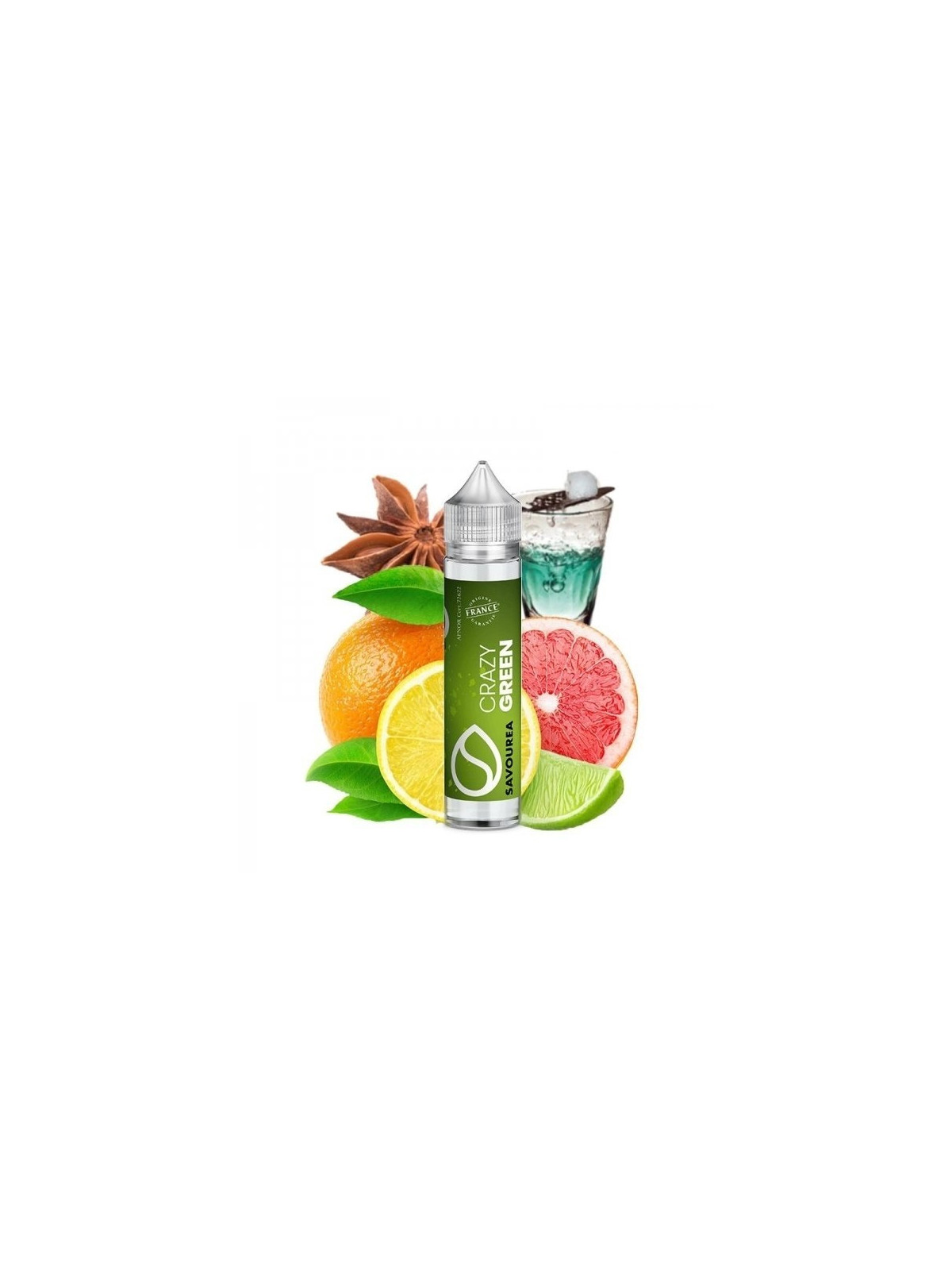 E LIQUIDE CRAZY GREEN 50ML - SAVOUREA--alavape.com