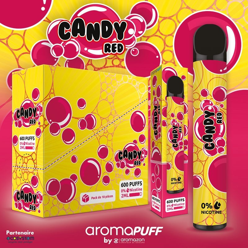 PUFF CANDY RED - AROMAPUFF-PUFFS-alavape.com