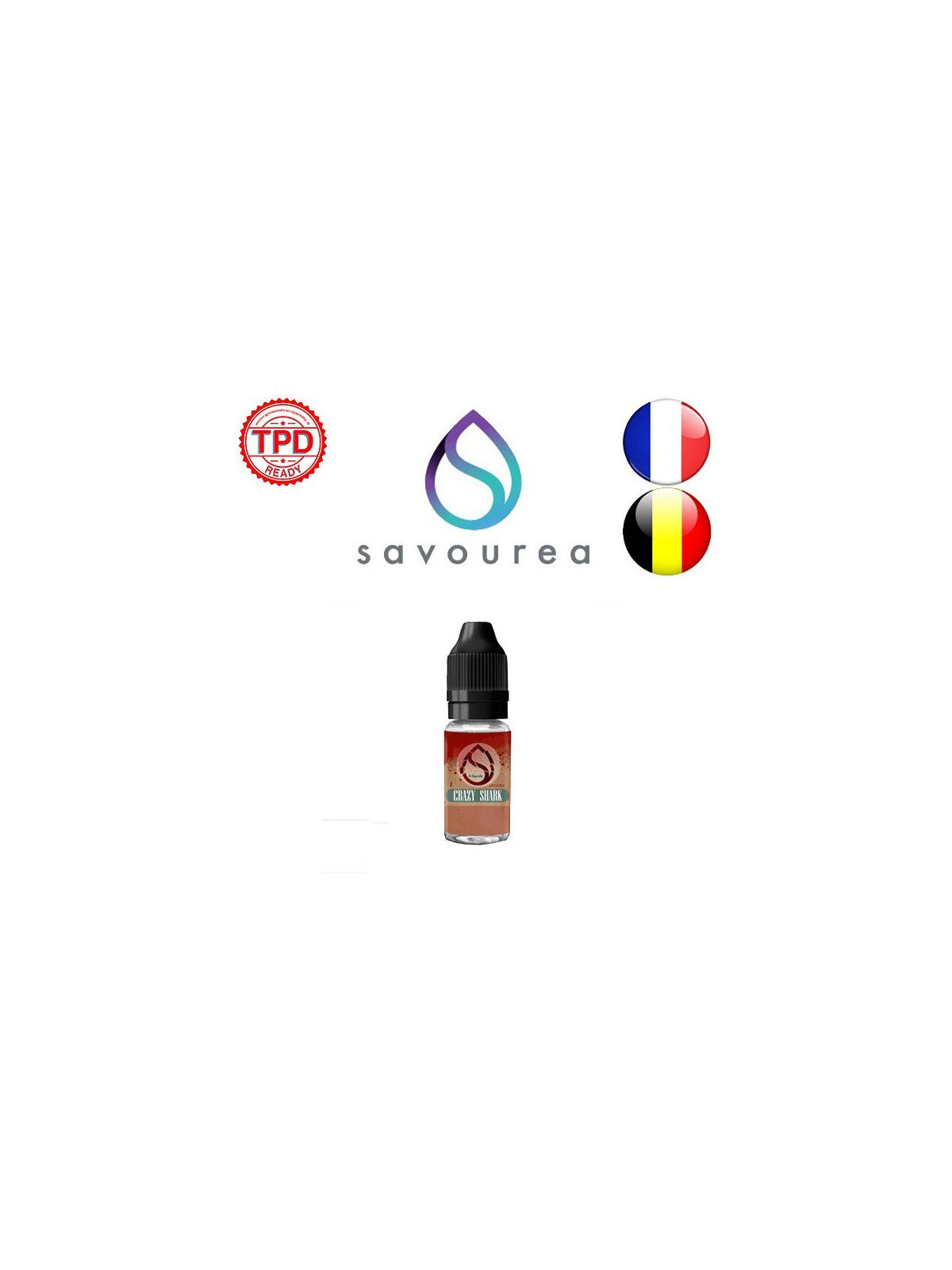 E LIQUIDE CRAZY SHARK 10ML - SAVOUREA--alavape.com