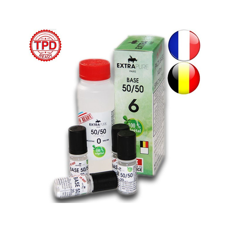 PACK 140ML BASE 6MG EXTRAPURE TPD-DIY - Do It Yourself-alavape.com