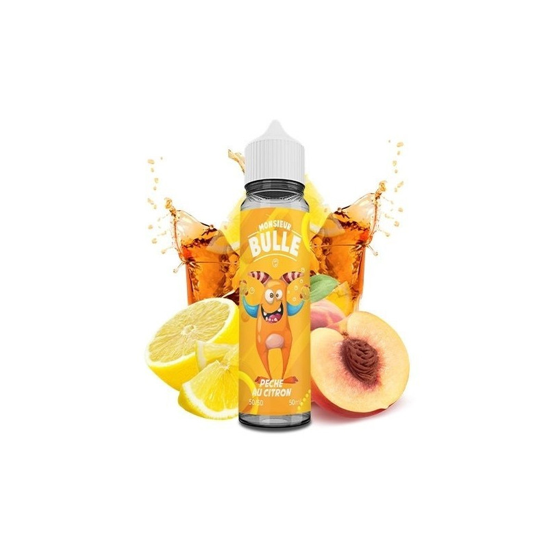 E LIQUIDE PÊCHE CITRON 50ML - MONSIEUR BULLE LIQUIDEO-Eliquides-alavape.com