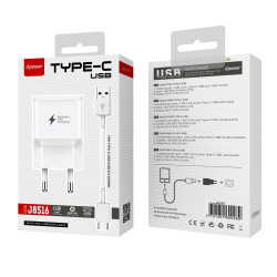 CHARGEUR SECTEUR USB + CÂBLE TYPE-C J8516 - D-POWER-Ecigarettes-alavape.com