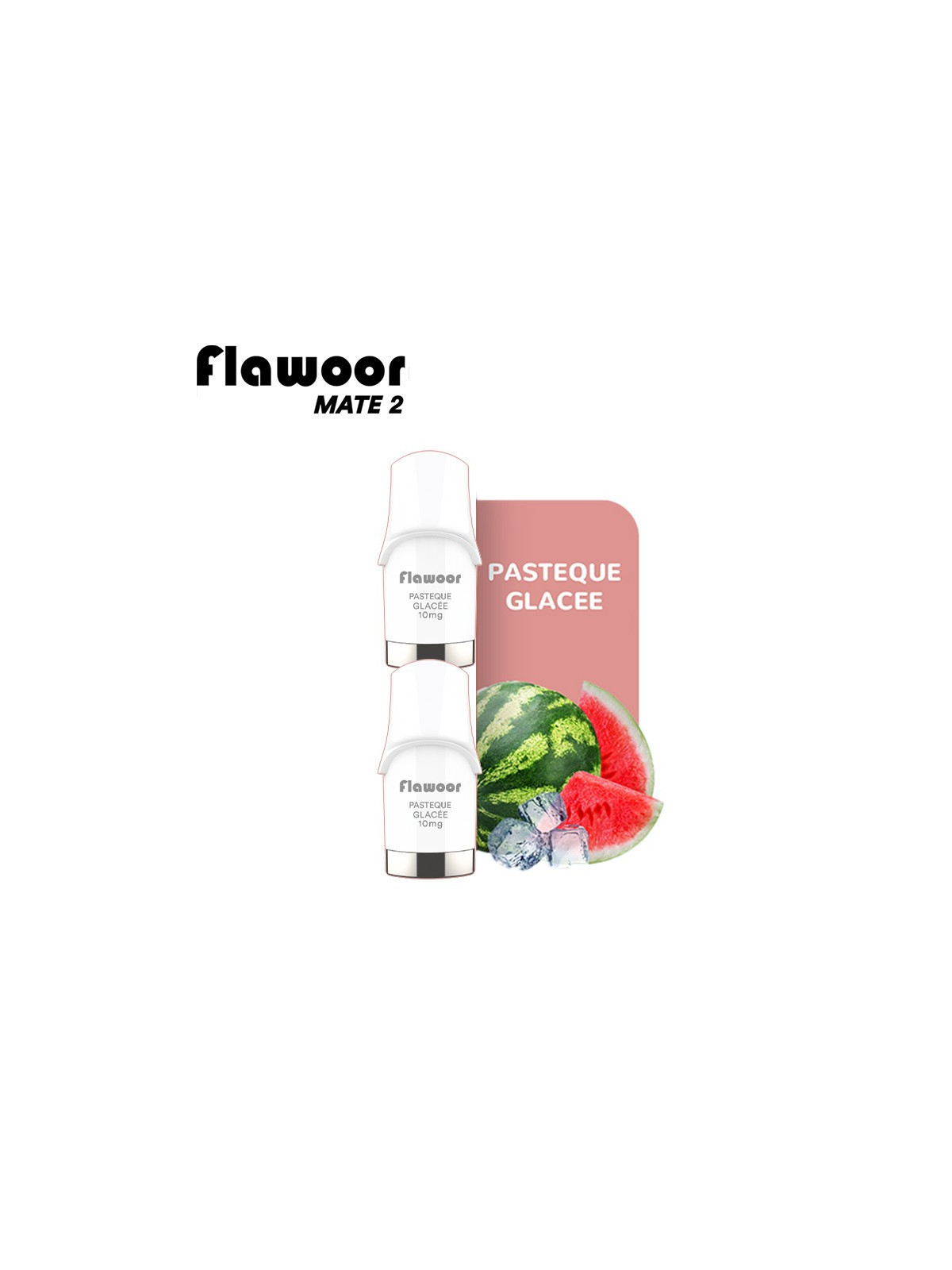 CARTOUCHES PUFF PASTÈQUE GLACÉE / 2PCS - FLAWOOR MATE 2-PUFFS-alavape.com