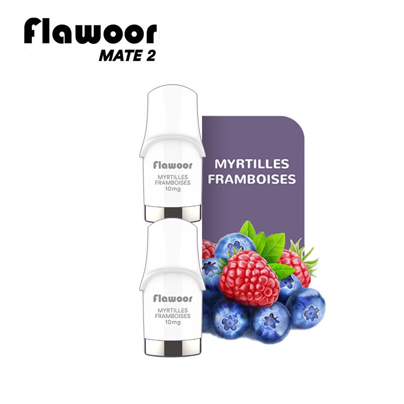 CARTOUCHES PUFF MYRTILLES FRAMBOISES / 2PCS - FLAWOOR MATE 2-PUFFS-alavape.com