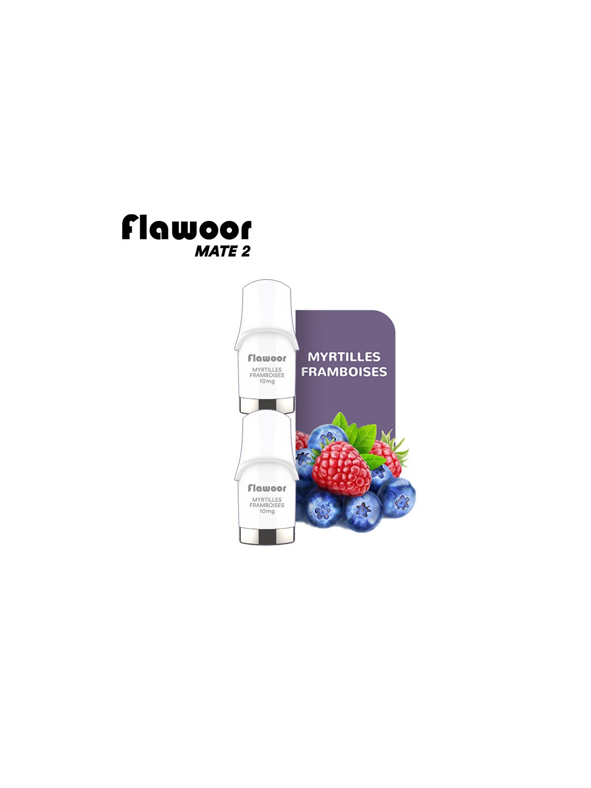 CARTOUCHES PUFF MYRTILLES FRAMBOISES / 2PCS - FLAWOOR MATE 2-PUFFS-alavape.com