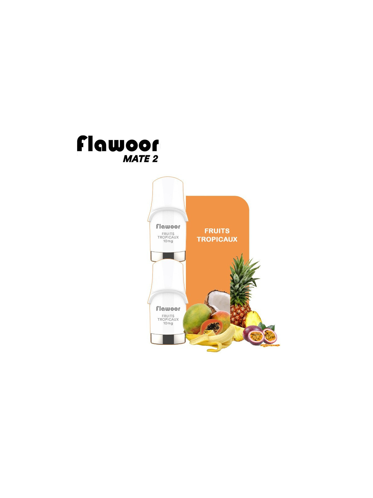 CARTOUCHES PUFF FRUITS TROPICAUX / 2PCS - FLAWOOR MATE 2-PUFFS-alavape.com