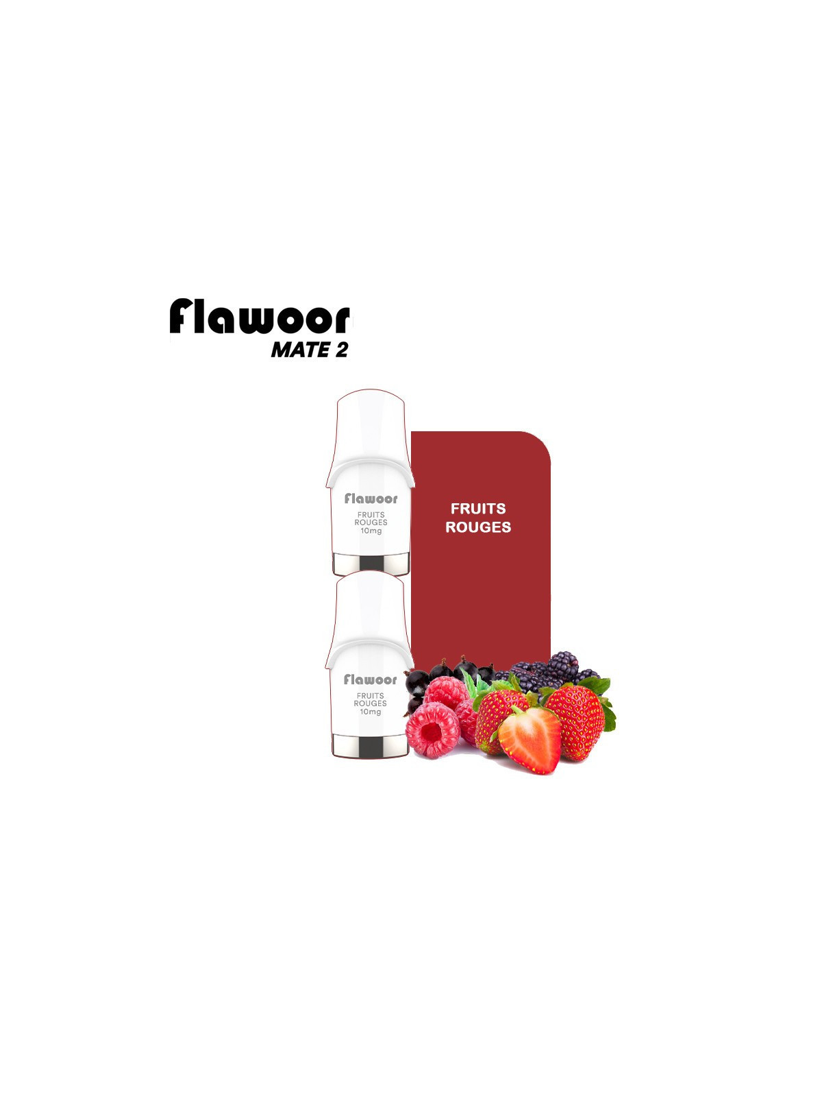 CARTOUCHES PUFF FRUITS ROUGES / 2PCS - FLAWOOR MATE 2-PUFFS-alavape.com