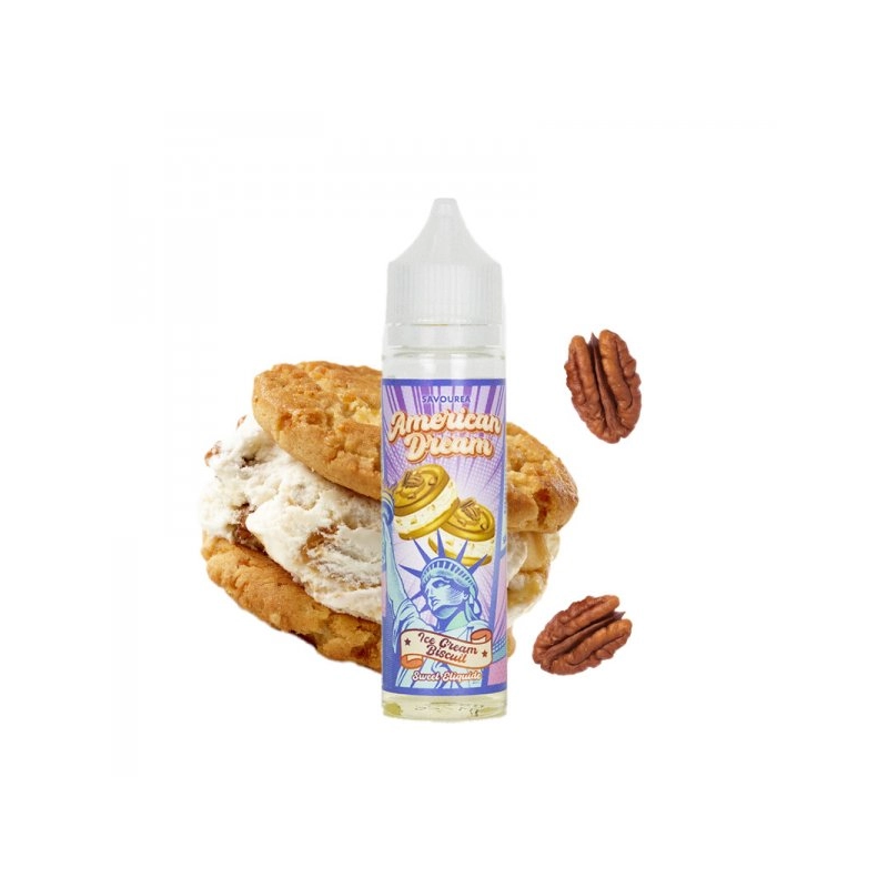 E LIQUIDE ICE CREAM BISCUIT 50ML AMERICAN DREAM - SAVOUREA-Eliquides-alavape.com