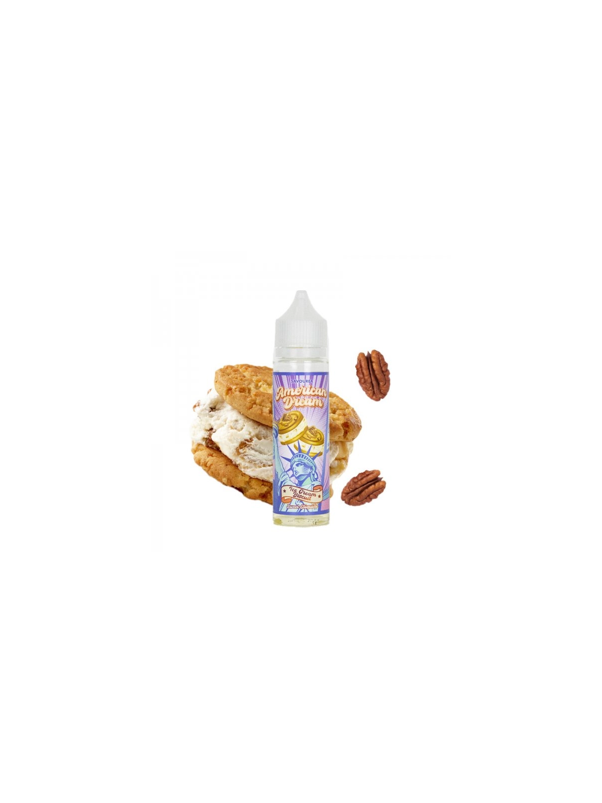 E LIQUIDE ICE CREAM BISCUIT 50ML AMERICAN DREAM - SAVOUREA-Eliquides-alavape.com