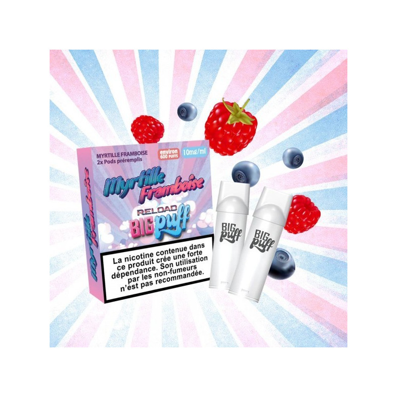 CARTOUCHES PUFF MYRTILLE FRAMBOISE / 2PCS - BIG PUFF RELOAD-PUFFS-alavape.com