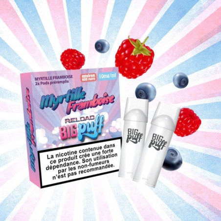 CARTOUCHES PUFF MYRTILLE FRAMBOISE / 2PCS - BIG PUFF RELOAD-PUFFS-alavape.com