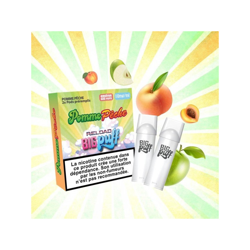 CARTOUCHES PUFF POMME PÊCHE / 2PCS - BIG PUFF RELOAD-PUFFS-alavape.com