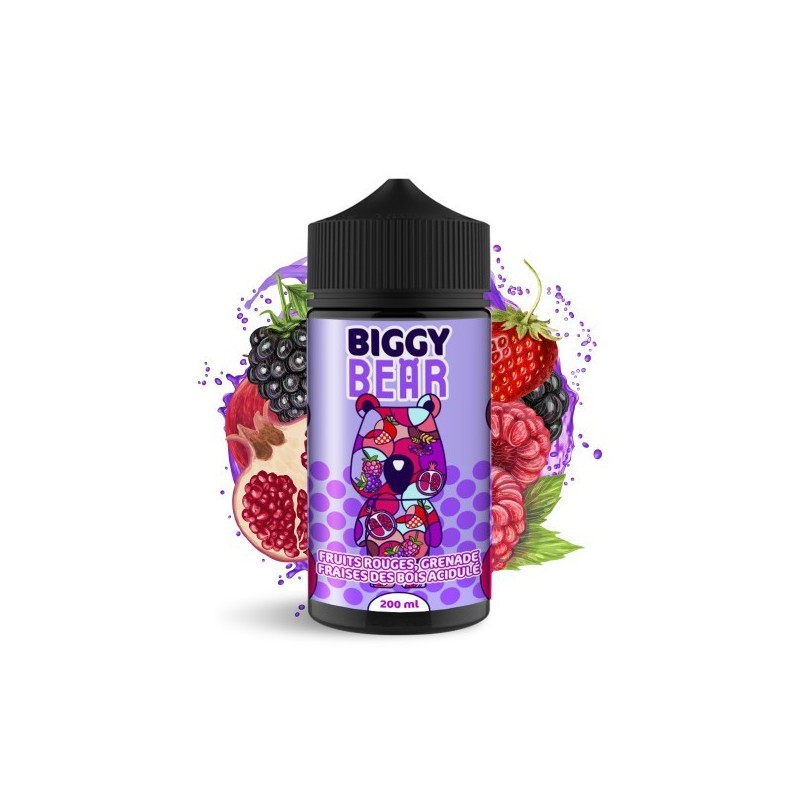 E LIQUIDE FRUITS ROUGES GRENADE FRAISE DES BOIS ACIDULÉE 200ML - BIGGY BEAR-Eliquides-alavape.com