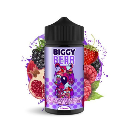 E LIQUIDE FRUITS ROUGES GRENADE FRAISE DES BOIS ACIDULÉE 200ML - BIGGY BEAR-Eliquides-alavape.com