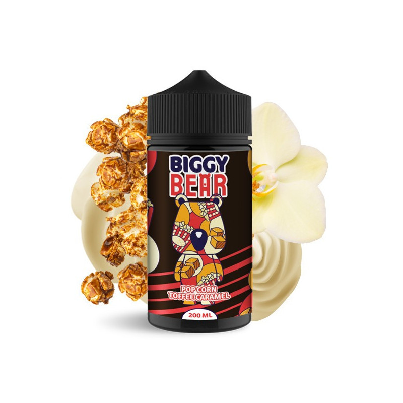 E LIQUIDE POP CORN TOFFEE CARAMEL 200ML - BIGGY BEAR-Eliquides-alavape.com