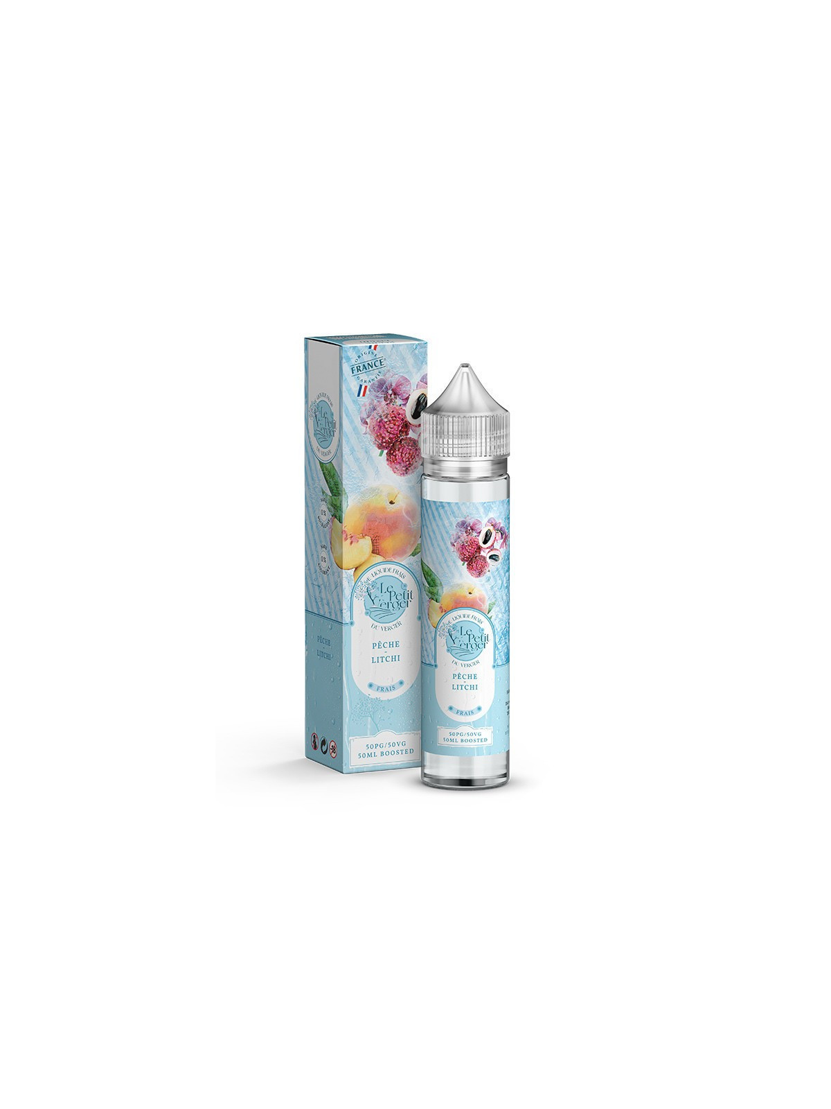 E-LIQUIDE LE PETIT VERGER FRAIS PÊCHE LITCHI 50ML - SAVOUREA