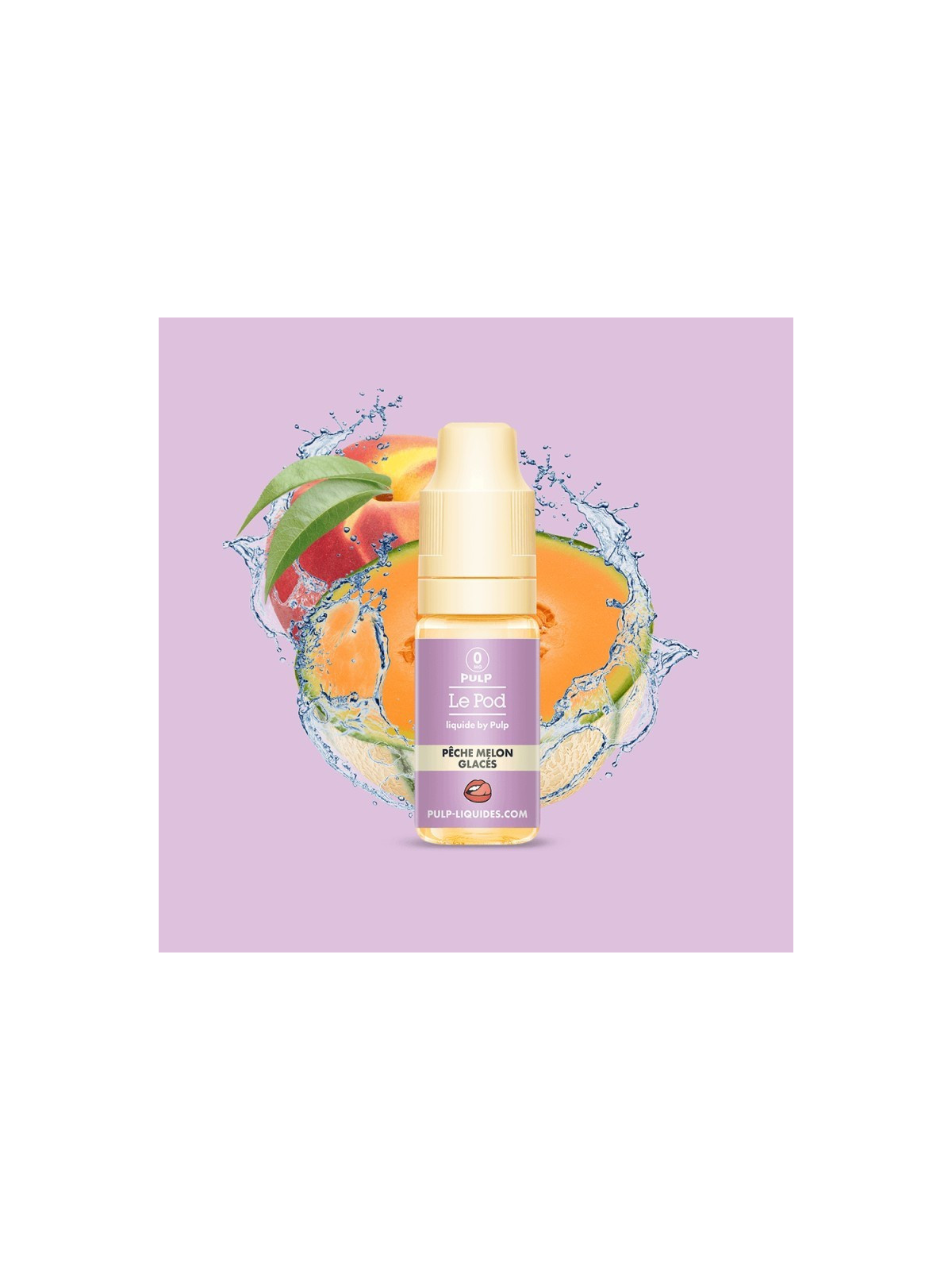 E-LIQUIDE LE POD LIQUIDE PÊCHE MELON GLACÉS SELS DE NICOTINE 10ML - PULP