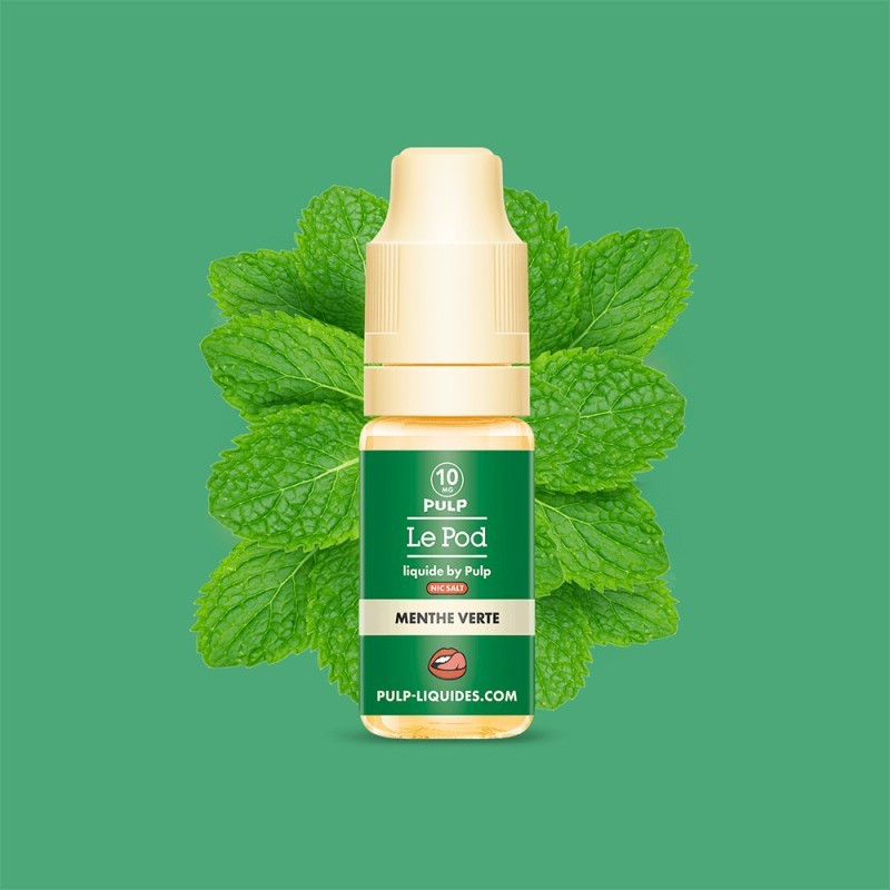 E-LIQUIDE LE POD LIQUIDE MENTHE VERTE SELS DE NICOTINE 10ML - PULP